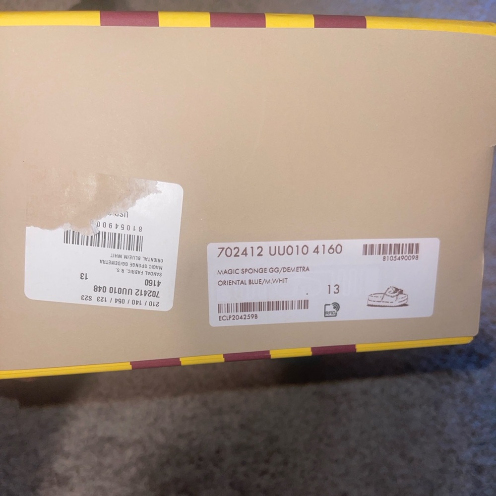 Gucci Adidas Collab Slides Blue Terry - Picture 3 of 4